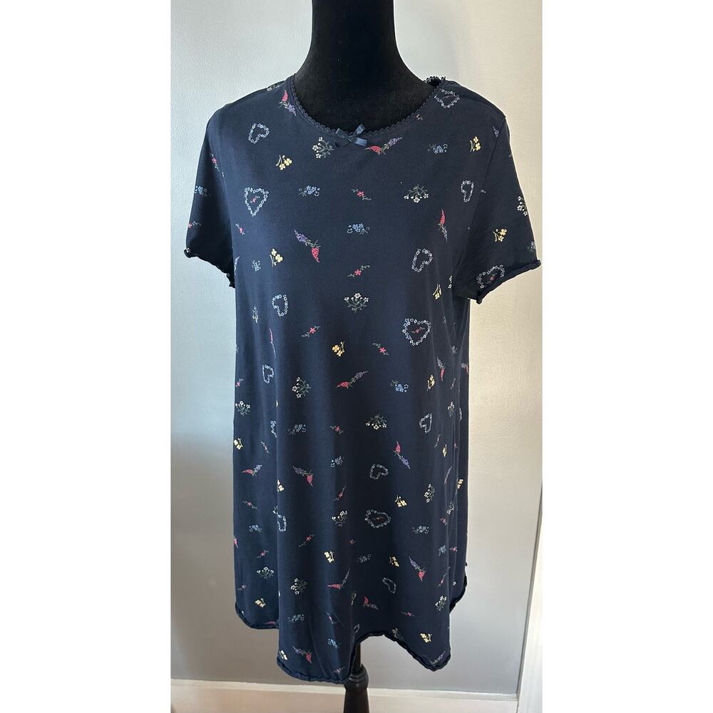 St Michael from Mark and Spencer Floral with Hearts Cotton Night Dress